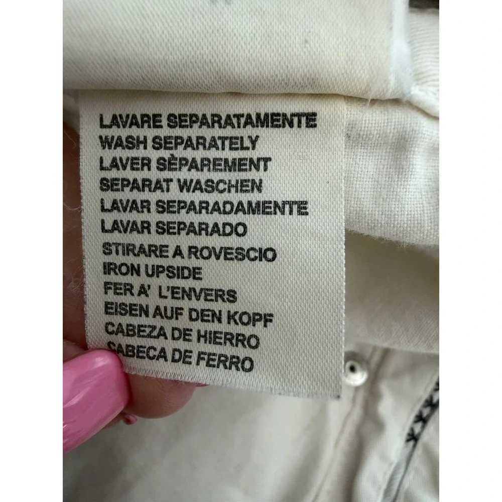 Ermenegildo Zegna Men's Size 32x28 Straight Leg Trousers Pants White #N14-3 Flaw